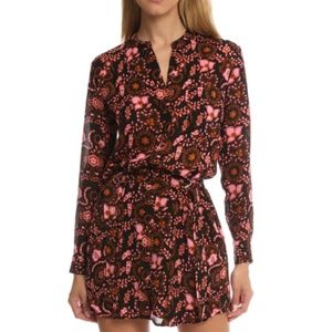 A.L.C. Black and Pink Floral Dress